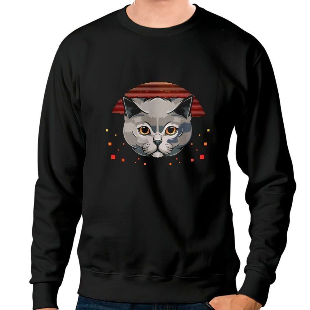 Cat T Sweatshirt British Shorthair Cat T Sweatshirt